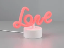 2er SET LED Dekoleuchte mit Schriftzug Love Batterie- oder USB betrieben H: 14cm