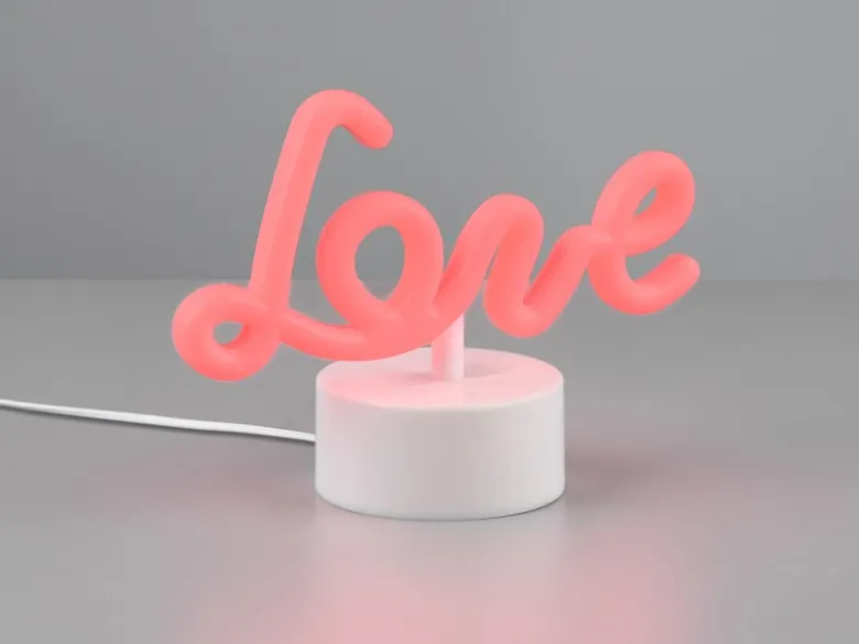 2er SET LED Dekoleuchte mit Schriftzug Love Batterie- oder USB betrieben H: 14cm