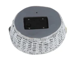 2er Set LED Deko Solarleuchten Hund und Blumen im Korb, Höhe 13,5cm