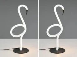 2er SET LED Deko Tischlampen Weiß mit Schnurschalter, Höhe 35cm