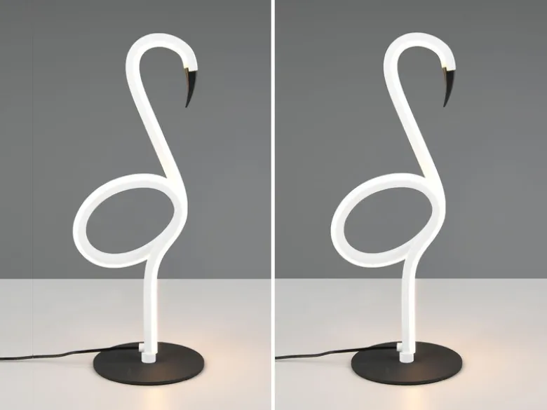 2er SET LED Deko Tischlampen Weiß mit Schnurschalter, Höhe 35cm