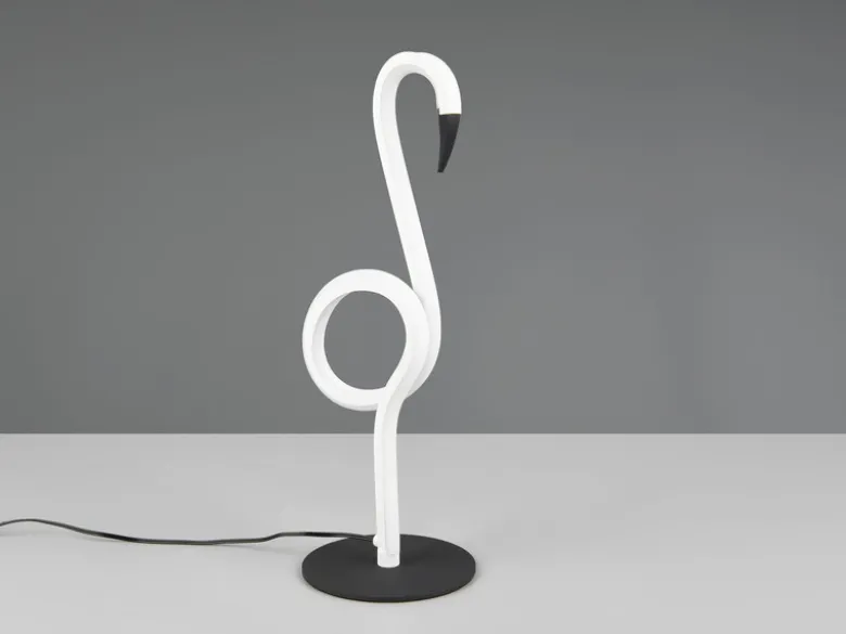 2er SET LED Deko Tischlampen Weiß mit Schnurschalter, Höhe 35cm
