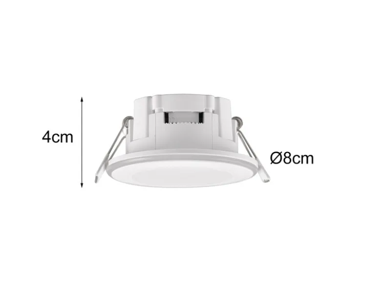 3er SET LED Einbaustrahler ARGUS Weiß mit Fernbedienung dimmbar & RGBW, Ø 8cm