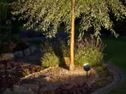 2er-Set LED-Erdspießstrahler Gartenstrahler LECCE 40cm Alu, schwenkbar, 4W, IP44