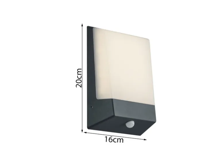 2er Set LED Hausnummernleuchten mit Dämmerungssensor, Anthrazit