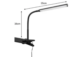 2er SET LED Klemmlampen Schwarz dimmbar & 3 Lichtfarben, Höhe 38-69cm