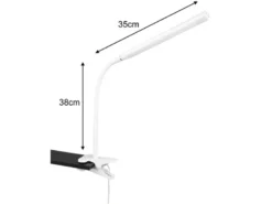 2er SET LED Klemmlampen Weiß dimmbar & 3 Lichtfarben, Höhe 38-69cm