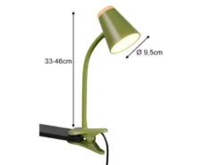 2er SET LED Klemmleuchten Grün flexibel biegsam, Höhe 33cm