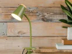 2er SET LED Klemmleuchten Grün flexibel biegsam, Höhe 33cm