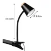 2er SET LED Klemmleuchten Schwarz flexibel biegsam, Höhe 33cm
