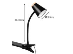 2er SET LED Klemmleuchten Schwarz flexibel biegsam, Höhe 33cm