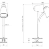 2er SET LED Klemmleuchten Weiß flexibel biegsam, Höhe 33cm