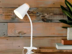 2er SET LED Klemmleuchten Weiß flexibel biegsam, Höhe 33cm