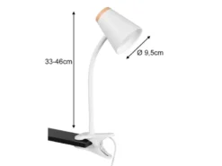 2er SET LED Klemmleuchten Weiß flexibel biegsam, Höhe 33cm
