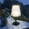 2er Set LED Outdoor Solar Tischleuchten mit RGB Farbwechsel, Höhe 30cm