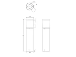 2er Set LED Pollerleuchten Anthrazit zur Reihenschaltung geeignet, Höhe 50cm