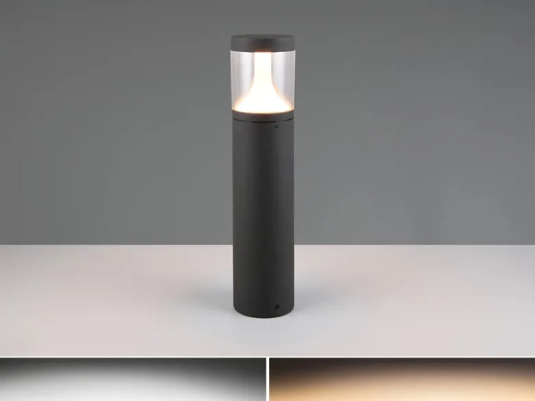2er Set LED Pollerleuchten Anthrazit zur Reihenschaltung geeignet, Höhe 50cm