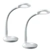 2er SET LED Schreibtischlampen Weiß, Flexgelenk & Sensordimmer, Höhe 32cm