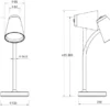 2er SET LED Schreibtischlampen Beige flexibel biegsam, Höhe 36cm