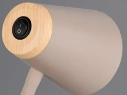 2er SET LED Schreibtischlampen Beige flexibel biegsam, Höhe 36cm