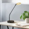 2er SET LED Schreibtischlampen Schwarz / Gold mit Dimmer, Höhe 60cm
