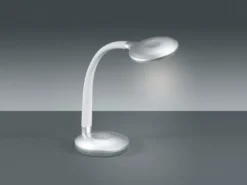 2er SET LED Schreibtischlampen Silber, Flexgelenk & Sensordimmer, Höhe 32cm