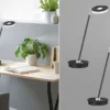 2er Set LED Schreibtischlampen Schwarz dimmbar, Höhe 46cm