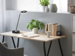 2er Set LED Schreibtischlampen Schwarz dimmbar, Höhe 46cm