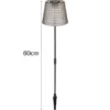 2er Set LED Solar Erdspießleuchten Rauchfarbig, Höhe 60cm