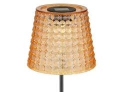 2er Set LED Solar Erdspießleuchten Bernsteinfarbig, Höhe 60cm