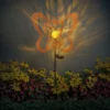 2er Set LED Solar Gartenstecker mit drehbaren Schmetterlingen Rostoptik, H: 83cm