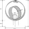 2er Set LED Solarleuchten Dekorstanzungen in Silber & Crackleglas, Höhe 42cm