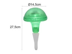 3-er Set LED Solarleuchten, Grün mit Erdspieß Höhe 27,5 cm