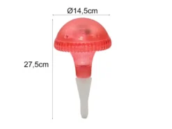 3-er Set LED Solarleuchten, Rot mit Erdspieß Höhe 27,5 cm