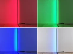 2er Set LED Stehleuchten mit Fernbedienung, RGB & Sound Control - H 141cm