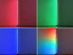 2er Set LED Stehleuchten mit Fernbedienung, RGB & Sound Control - H 115cm