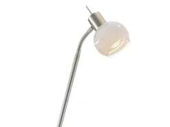 2er Set LED Stehleuchten mit Flexarm & satiniertem Glasschirm, Höhe 145cm