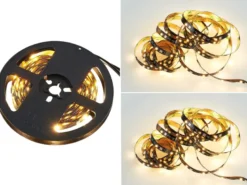 2er Set LED Streifen mit Fernbedienung, RGB Farbwechsel & Dimmer - 5 Meter