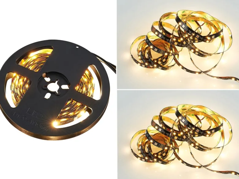 2er Set LED Streifen mit Fernbedienung, RGB Farbwechsel & Dimmer - 5 Meter
