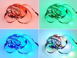 2er Set LED Streifen mit Fernbedienung, RGB & Sound Control - 120cm