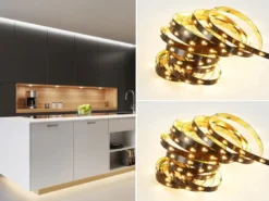 2er Set LED Streifen mit Fernbedienung & Dimmer, Lichtfarbe einstellbar - 5 M