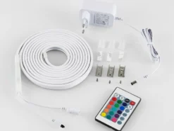 2er Set LED Streifen mit Fernbedienung, RGB Farbwechsler & Dimmer - 3 Meter