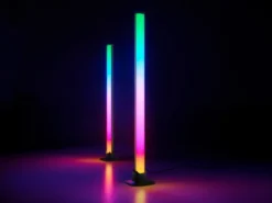 2er Set LED Tischleuchten BOY mit Fernbedienung, RGB & Sound Control - H 55cm