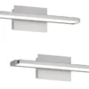 2er SET LED Wandlampen Silber schwenkbar & dimmbar, Breite 40cm