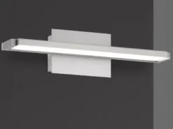 2er SET LED Wandlampen Silber schwenkbar & dimmbar, Breite 40cm