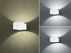 2er SET LED Wandlampen Weiß mit Up and Down Licht, Ø 10,5cm