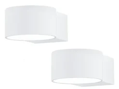 2er SET LED Wandlampen Weiß mit Up and Down Licht, Ø 10,5cm