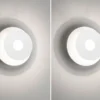 2er SET LED Wandlampen Weiß rund mit verstellbarem Ring, Ø 18cm