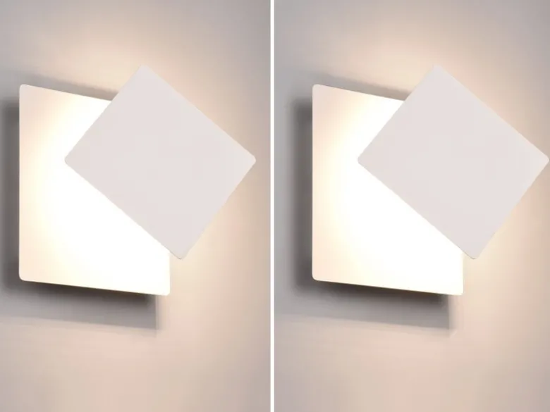 2er SET LED Wandlampen Weiß verstellbar für indirekte Beleuchtung, Höhe 18cm