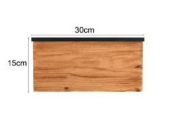2er Set LED Wandleuchten aus Naturholz flach & dimmbar, Breite 30cm